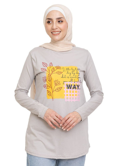 Silver Printed Long - Sleeve Design 18 - Khotwh